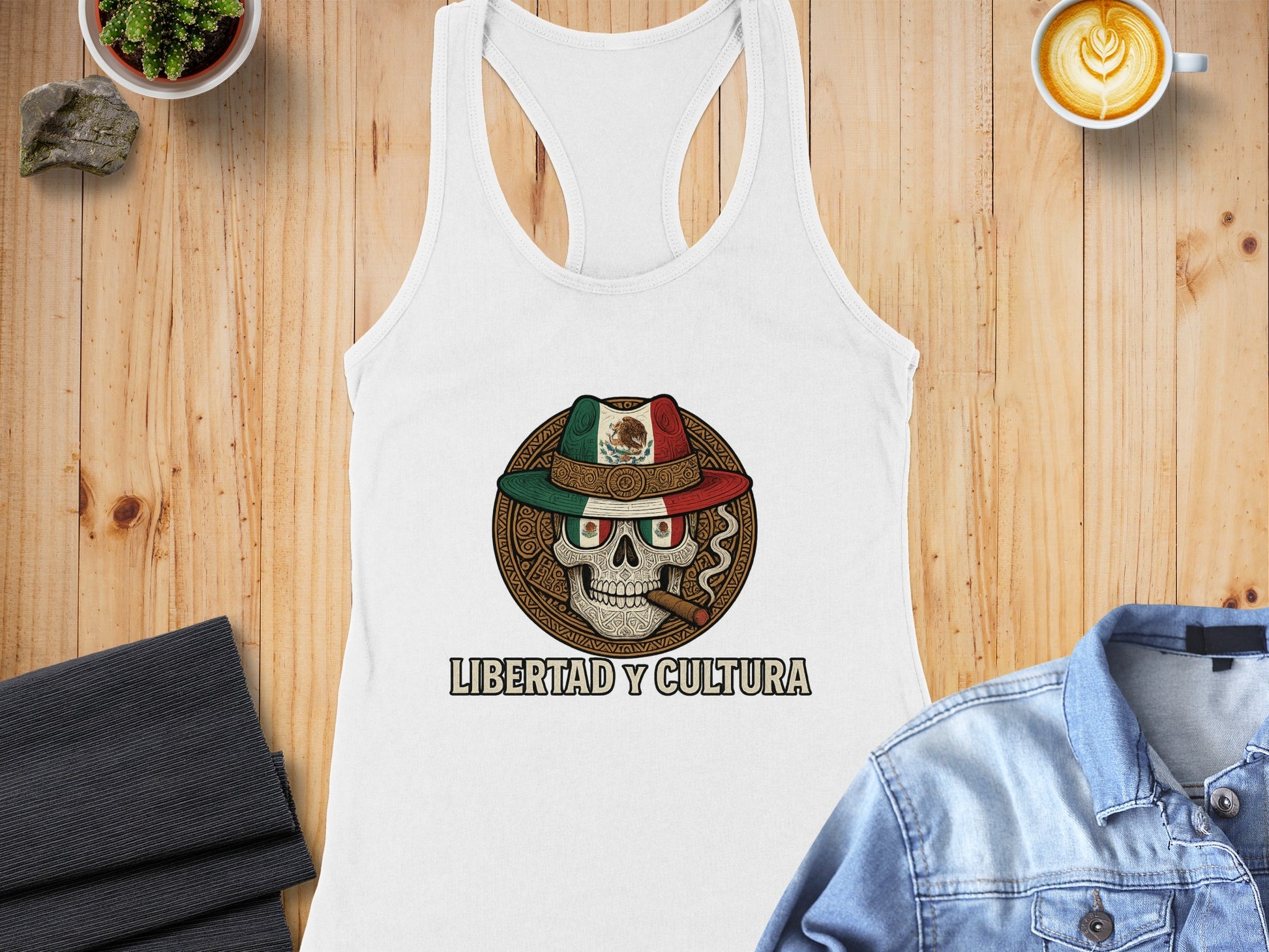 Liberdad y Cultura Skull Graphic Tank Top product