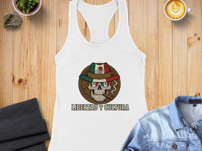 Liberdad y Cultura Skull Graphic Tank Top product