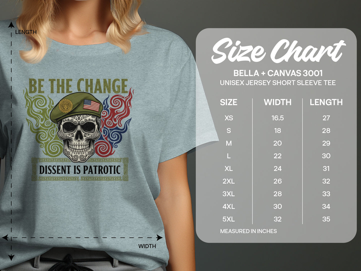 Be The Change Dissent is Patriotic Graphic Tee