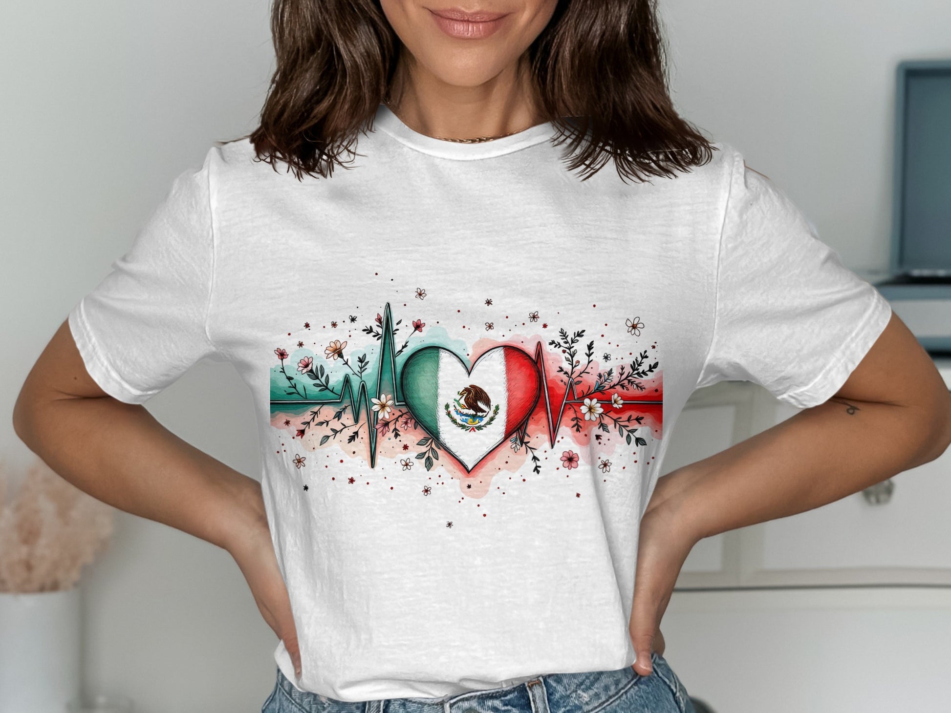 Mexican Heart Love Graphic Design T-shirt product type