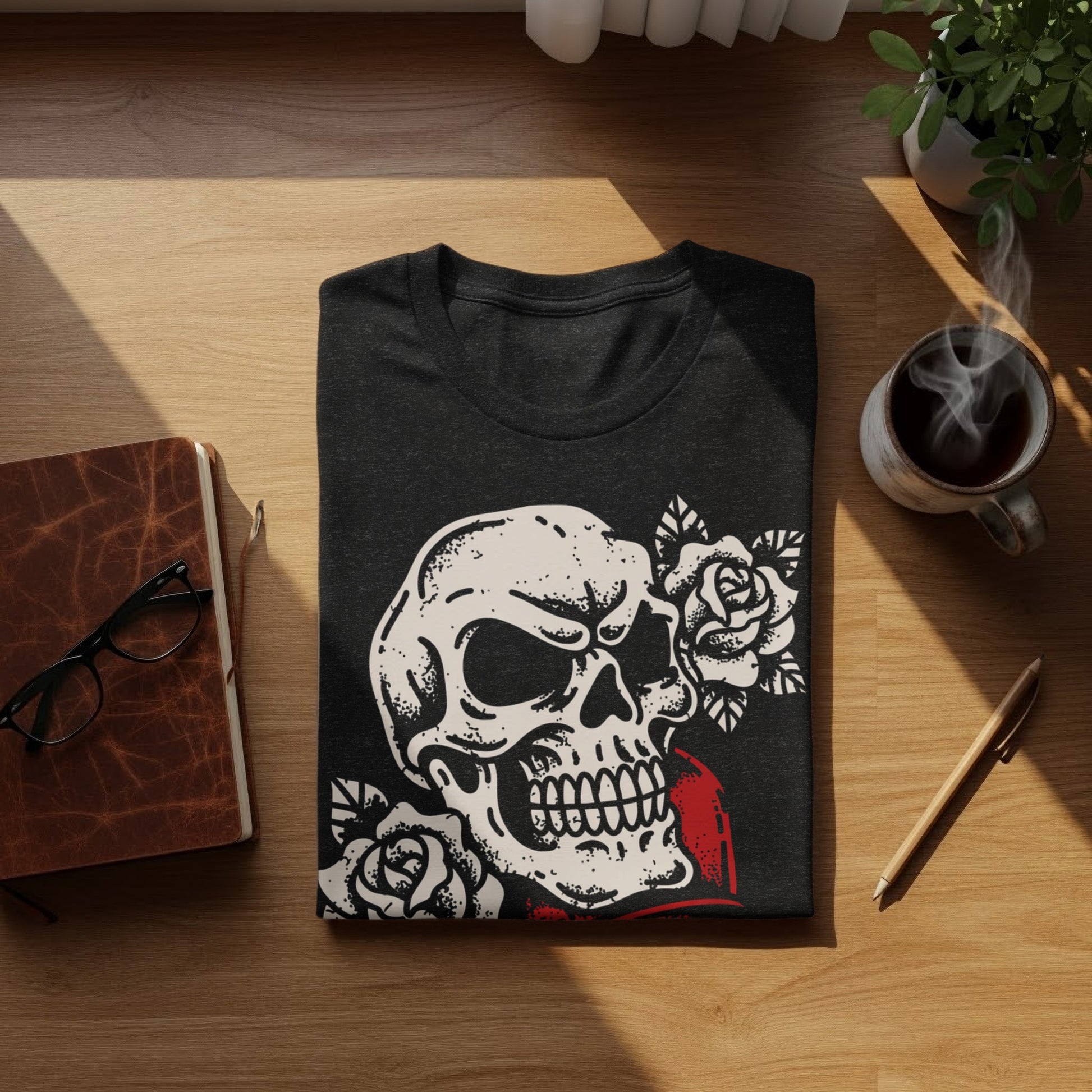 Dark Graphic Skull Rose Floral Aesthetic product type