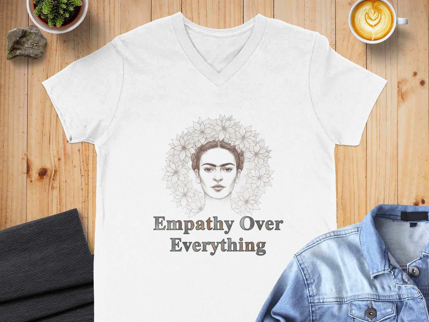 Empathy Over Everything V Neck Shirt Organic_Product