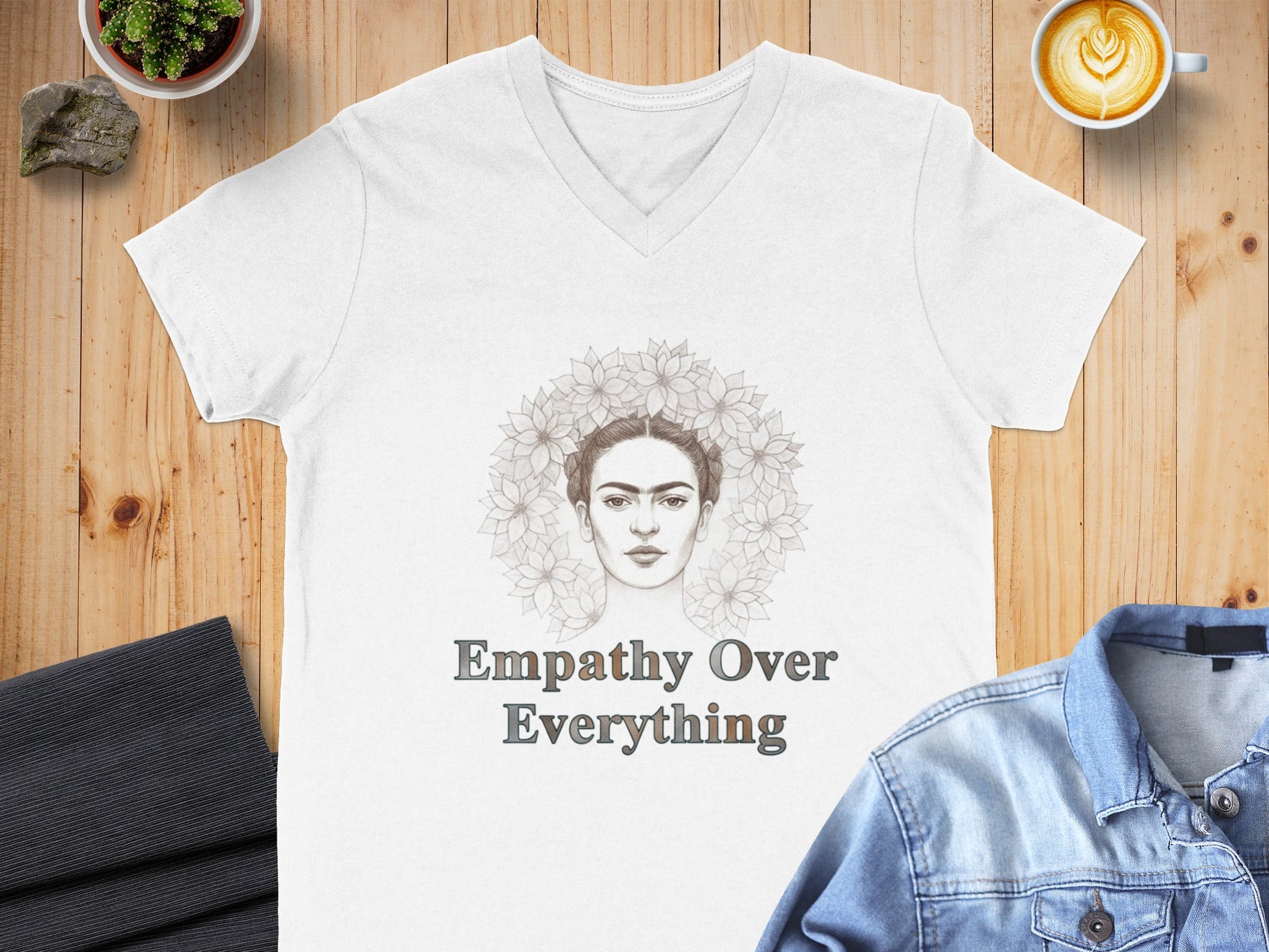 Empathy Over Everything V Neck Shirt Organic_Product