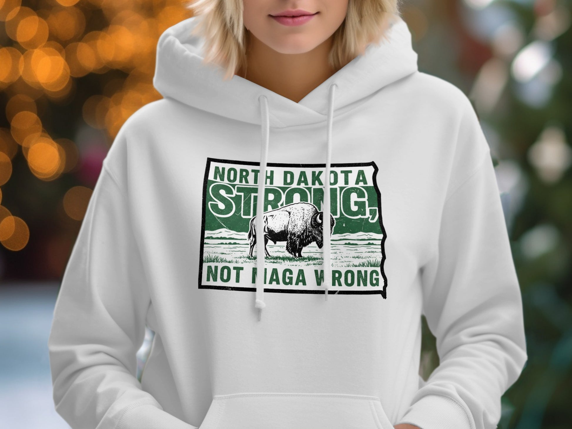 North Dakota Strong Not Maga Wrong Hoodie product type