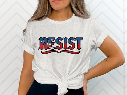 Patriotic Resist Graphic Tee Retro USA Inspired Shirt