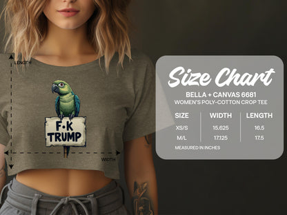 F K Trump Parrot Women's Crop Tee Shirt product