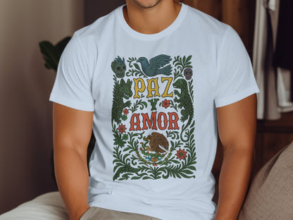 Peace and Love Vintage Style Graphic Print Shirt product type