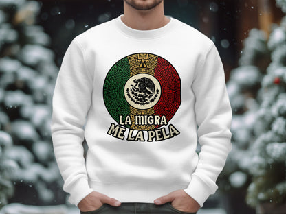 Colorful La Migra Me La Pela Graphic Sweatshirt product type