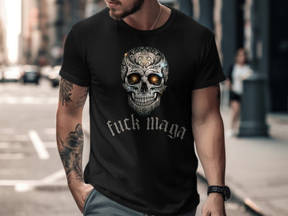 Skull Design with Text Graphic Printed T-shirt product