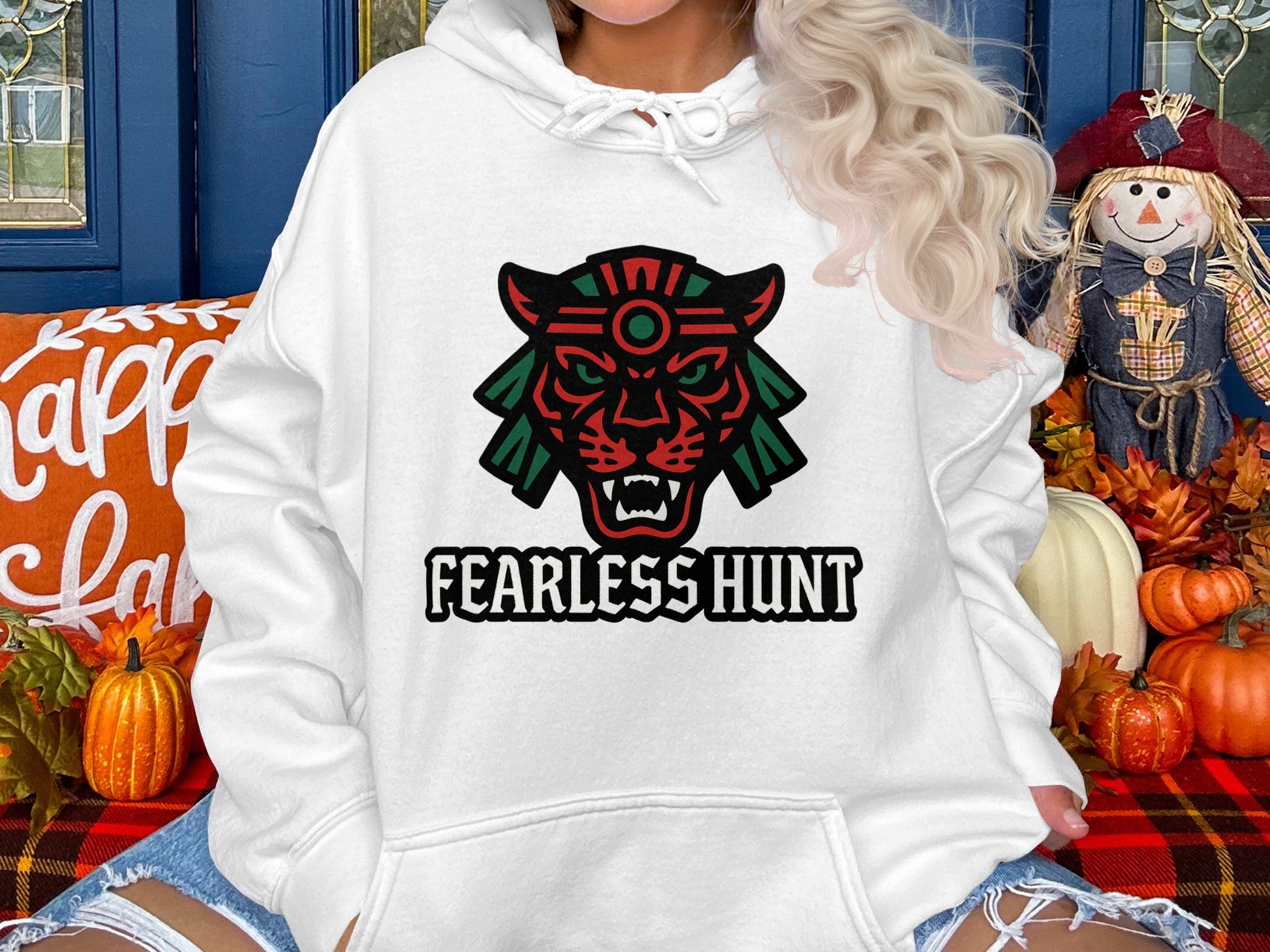 Fearless Hunt Stylish White Hoodie Product Type