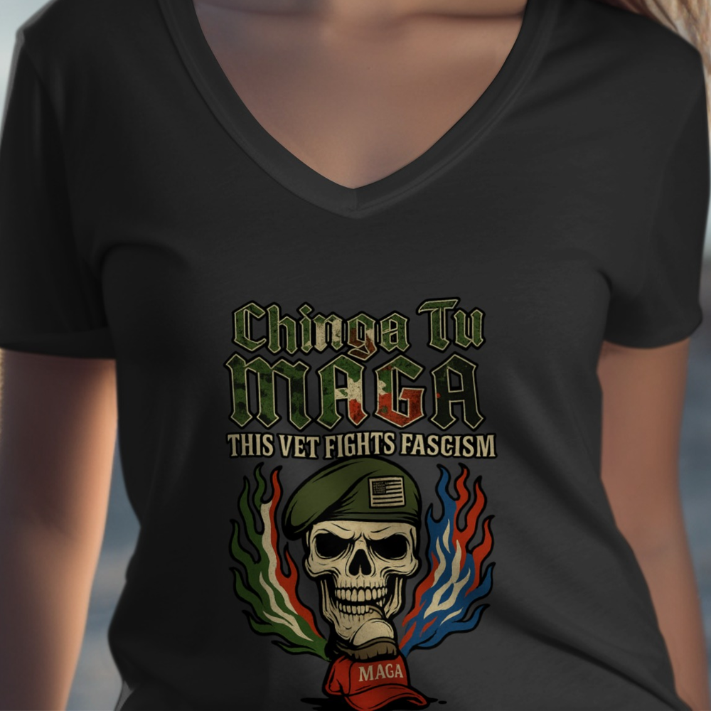 Chinga Tu MAGA This Vet Fights Fascism T-shirt product