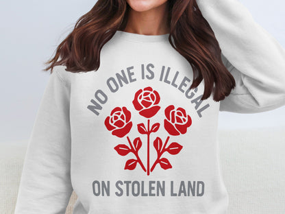 No One Is Illegal On Stolen Land Sweatshirt Product