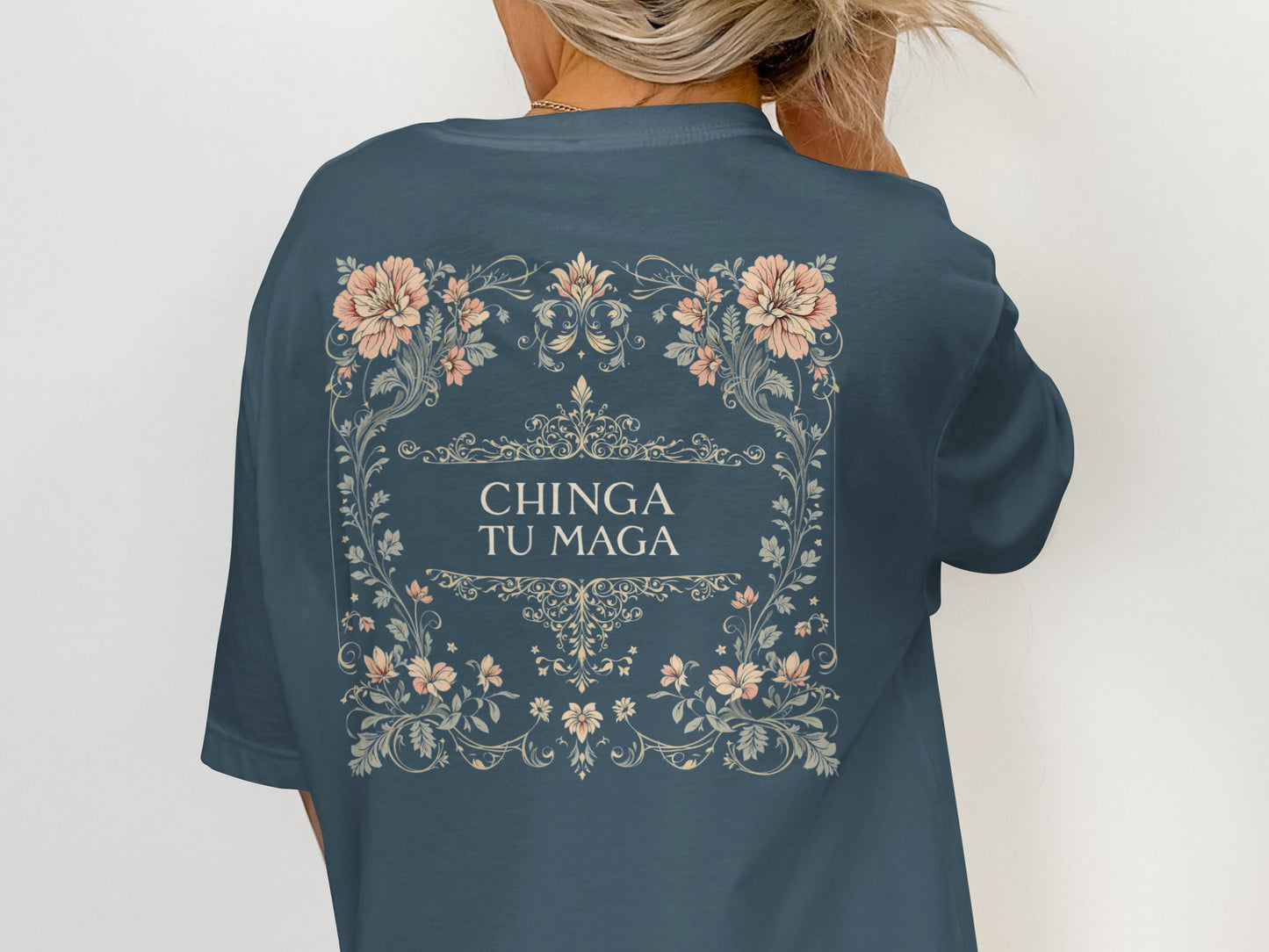 Chinga Tu Maga Printed Floral Design Shirt