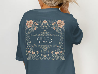 Chinga Tu Maga Printed Floral Design Shirt