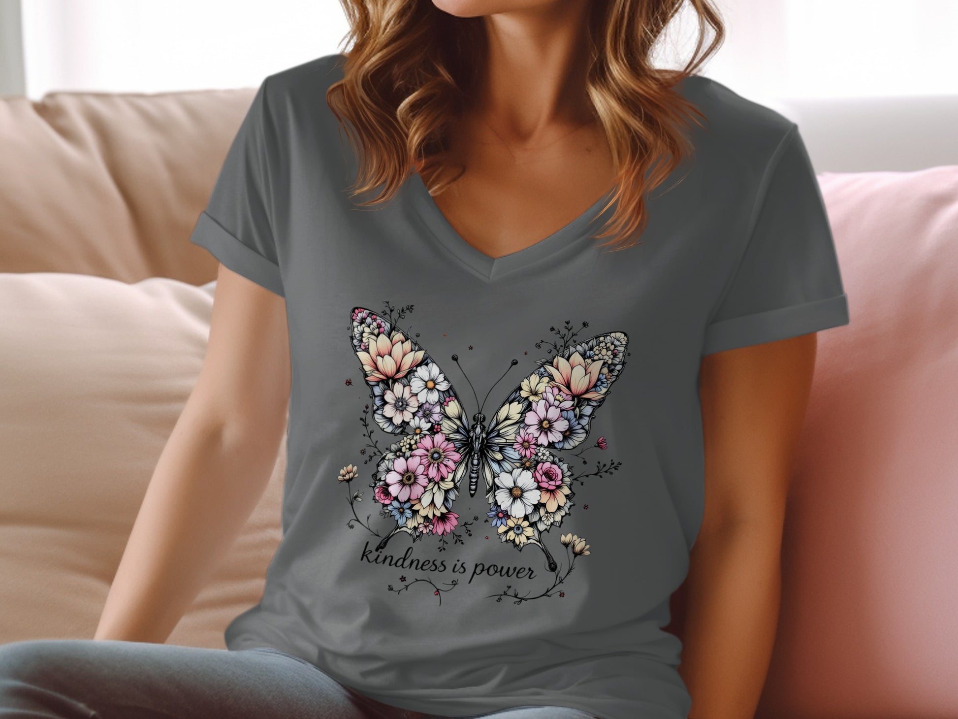 Kindness is Power Butterfly Graphic T-Shirt product type