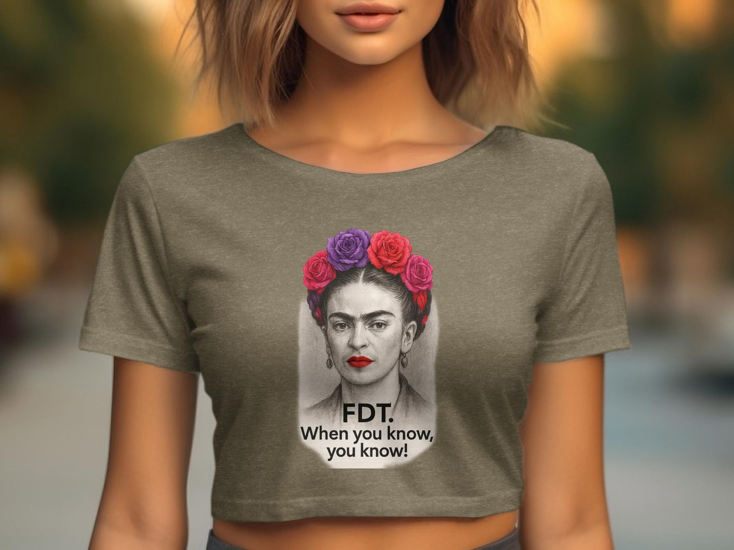 Artistic Portrait Crop Top for Bold Fashion Statement product