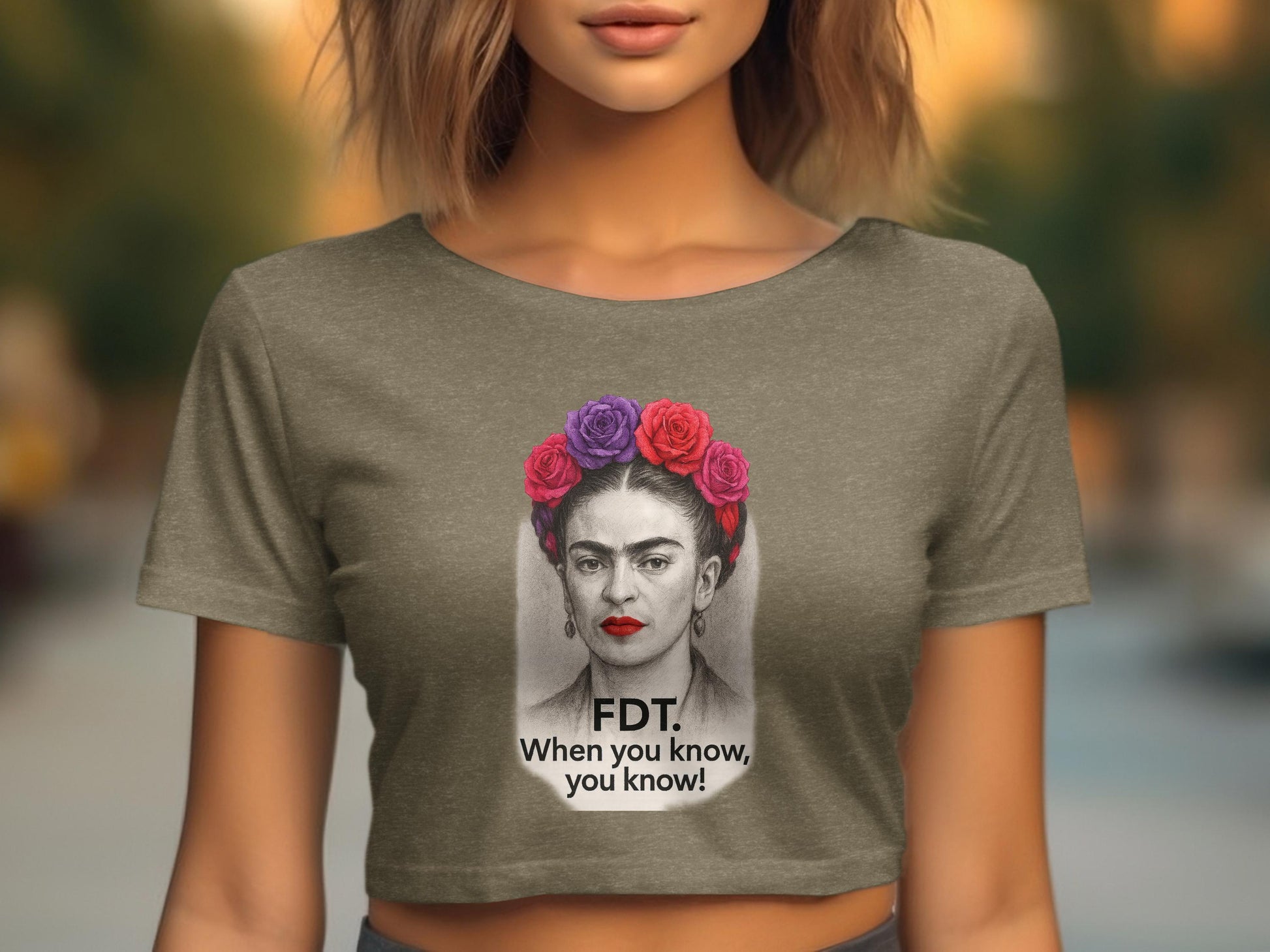 Artistic Portrait Crop Top for Bold Fashion Statement product