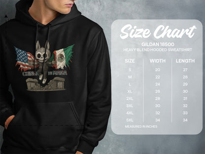 American and Mexican Flag Design Hooded Sweatshirt product