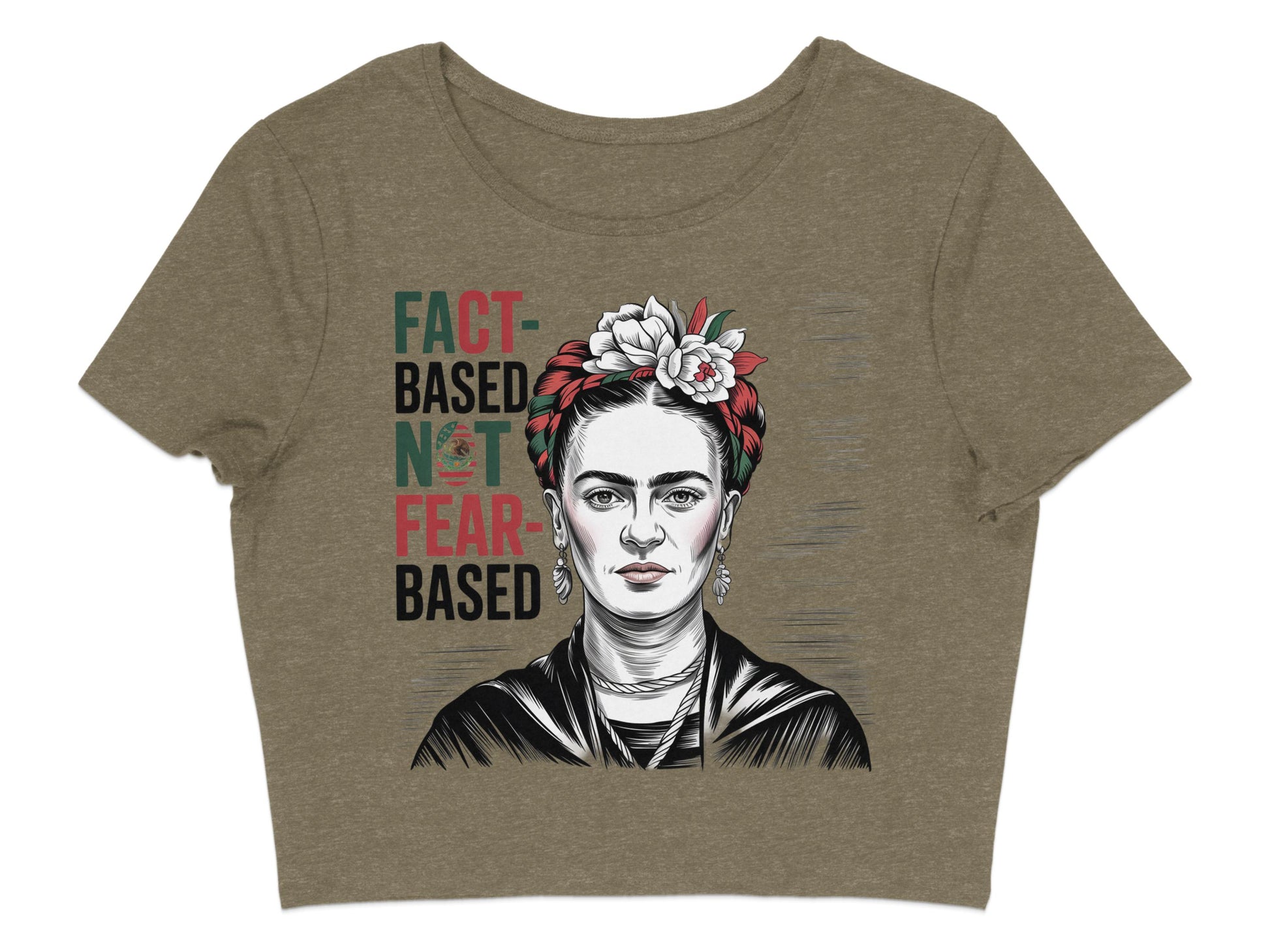 Fact Based Not Fear Based Graphic Crop Top product