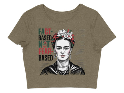 Fact Based Not Fear Based Graphic Crop Top product