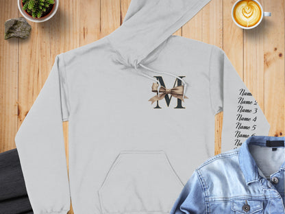 Personalized Hoodie with Initial and Bow Design product