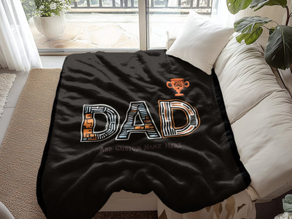 Personalized Dad Trophy Blanket Gift Customized product