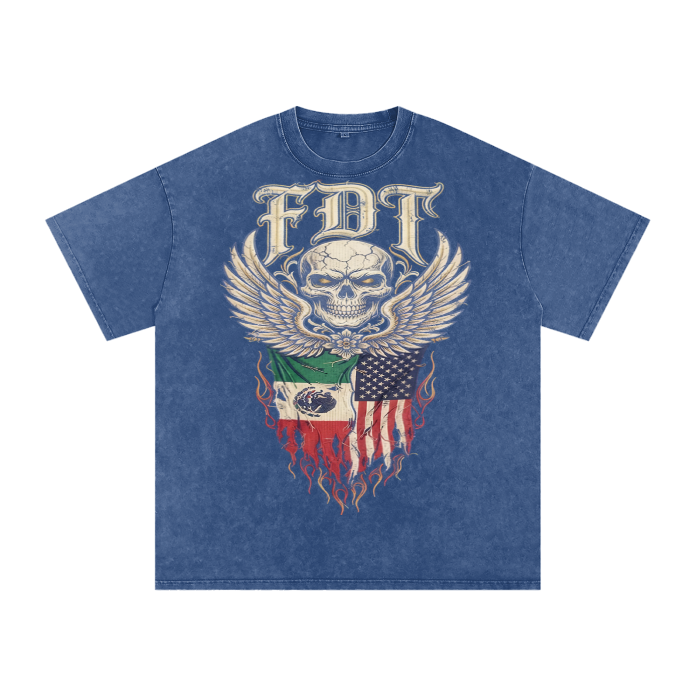 FDT Anti trump vintage style tee, great quality |Snow Washed Oversized Cotton T-Shirt
