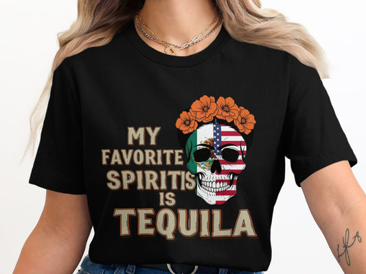 My Favorite Spirit Is Tequila Black T-shirt product type