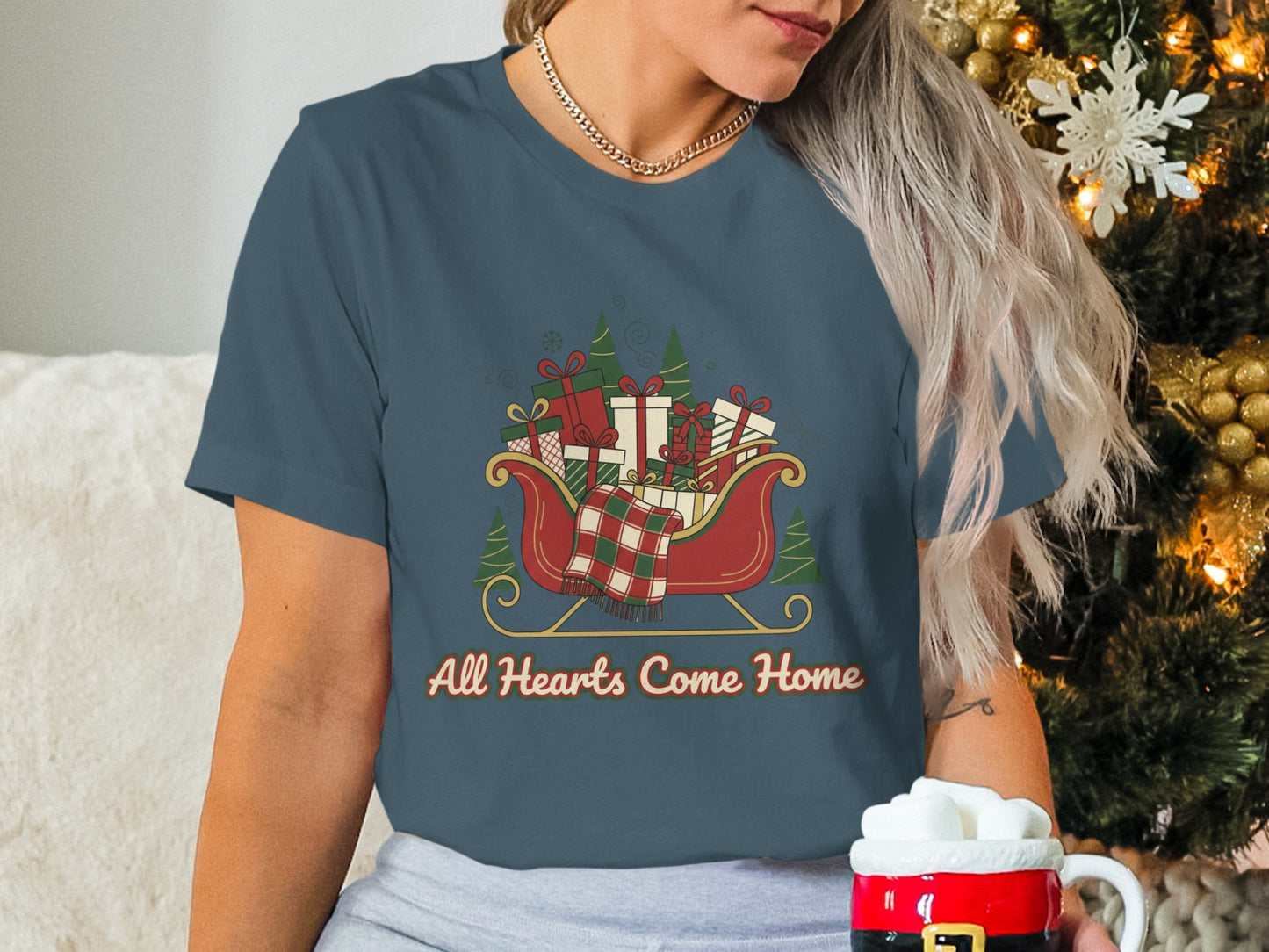 All Hearts Come Home Christmas Themed Shirt