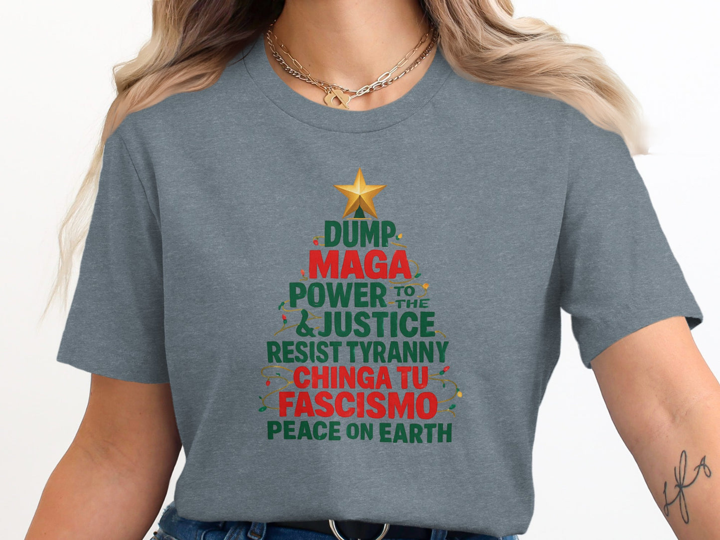 Dump MAGA Power Resist Tyranny Peace on Earth Shirt