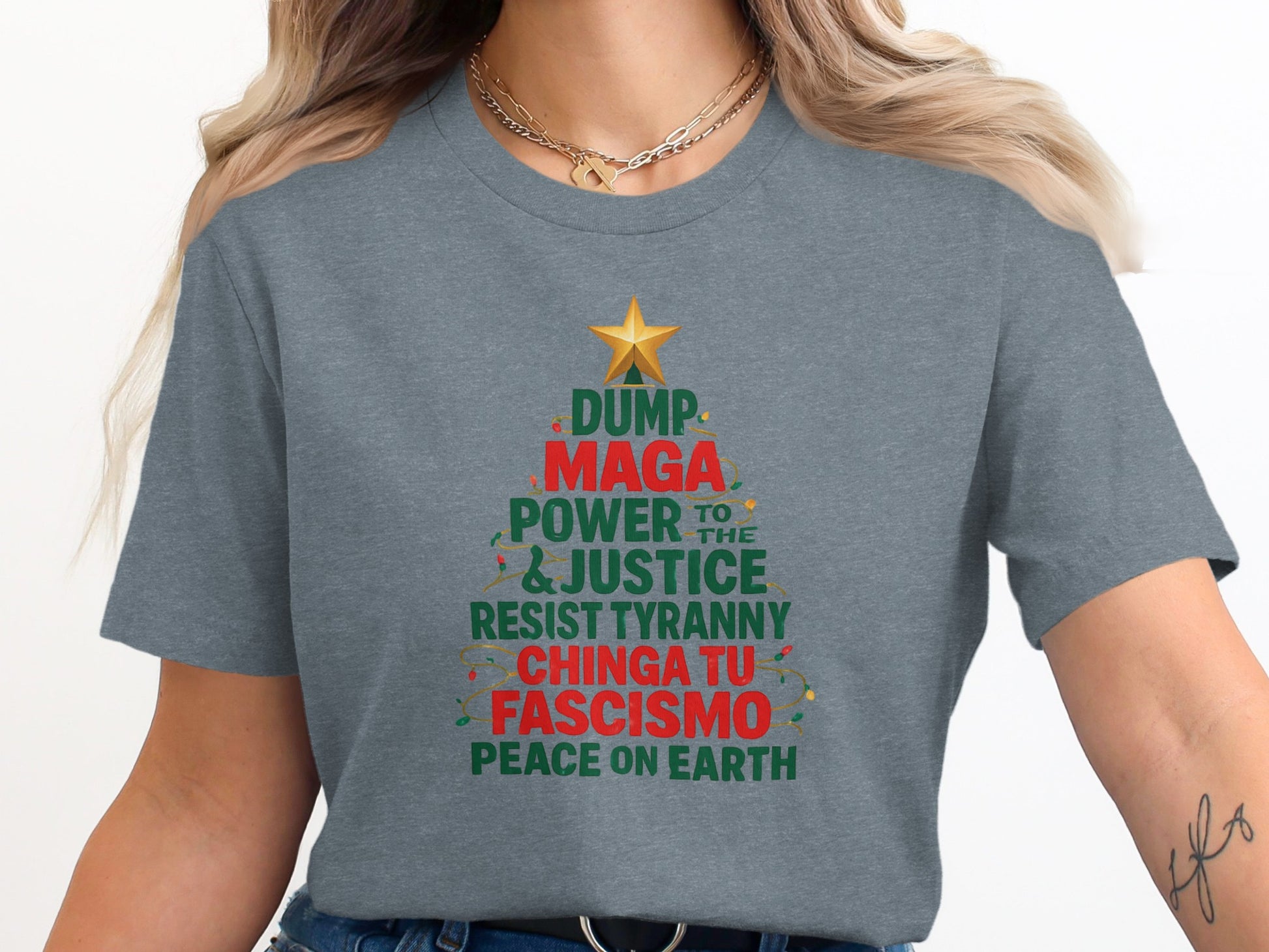 Dump MAGA Power Resist Tyranny Peace on Earth Shirt