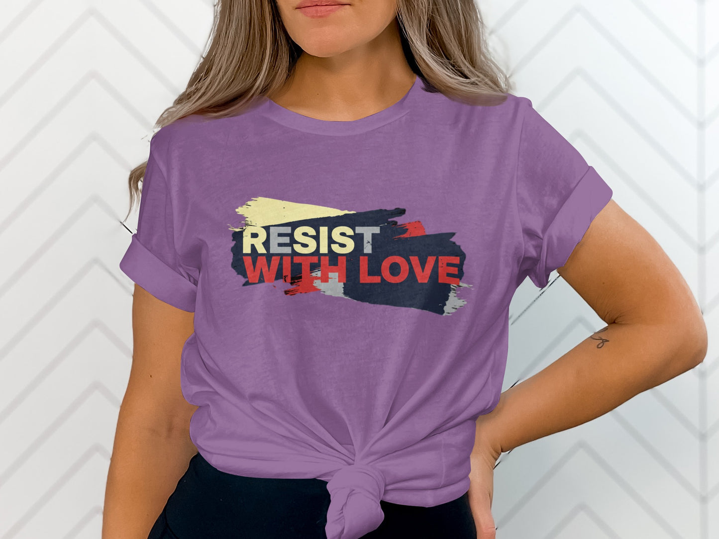 Resist With Love Graphic Tee Shirt