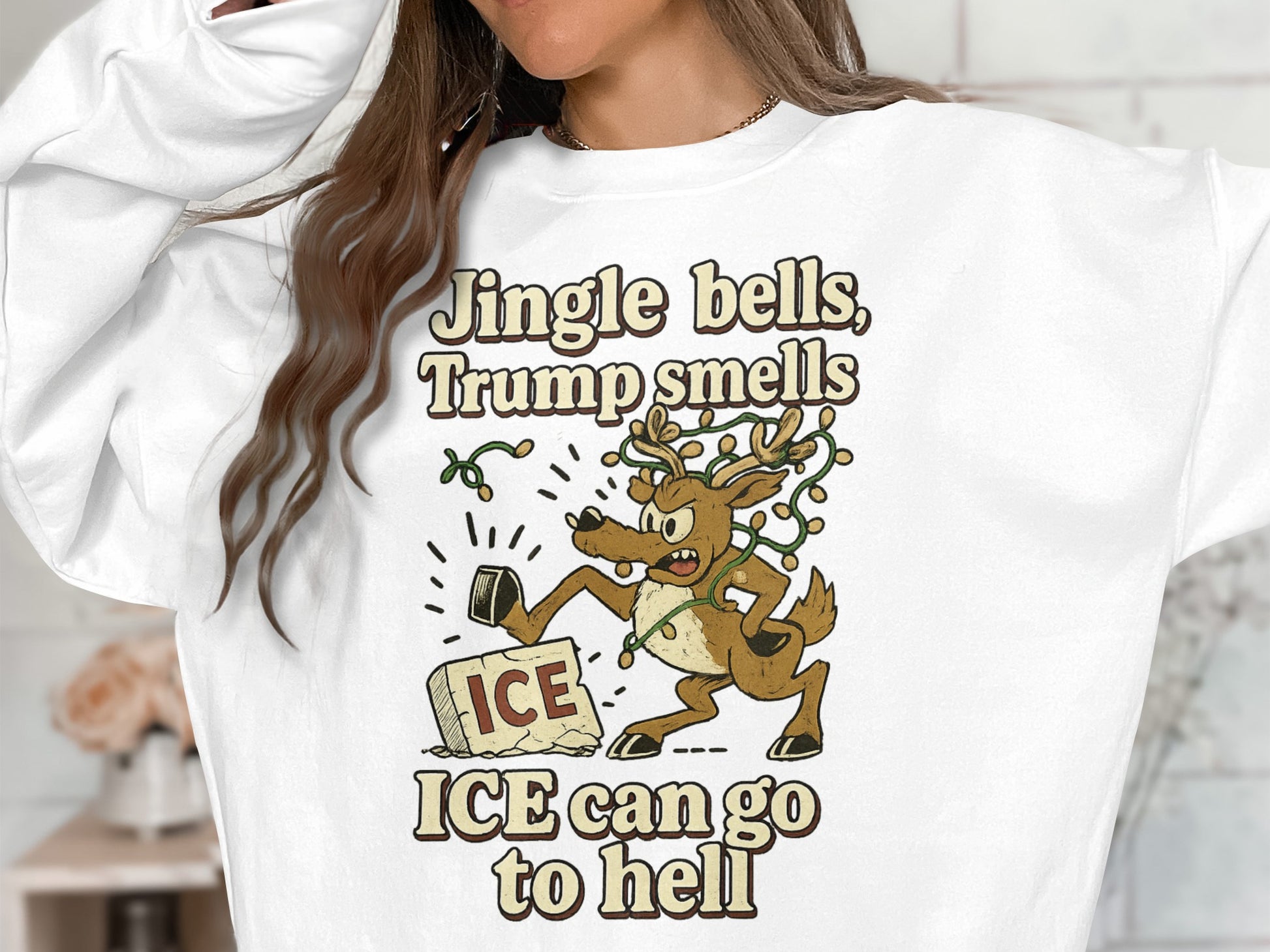 Jingle Bells Trump Smells Funny Christmas Sweatshirt