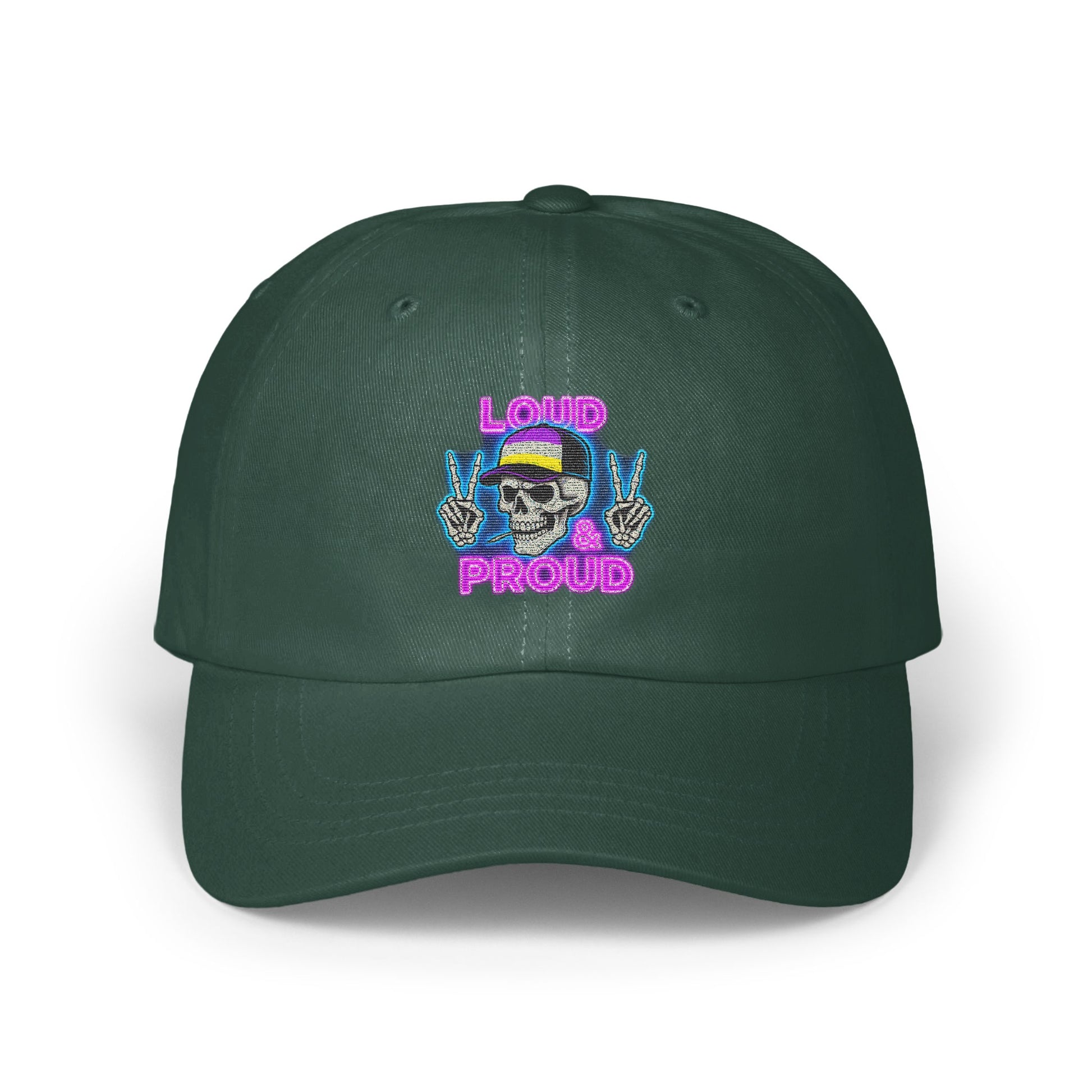 Loud Proud Skull Design Embroidered Cap Hat product