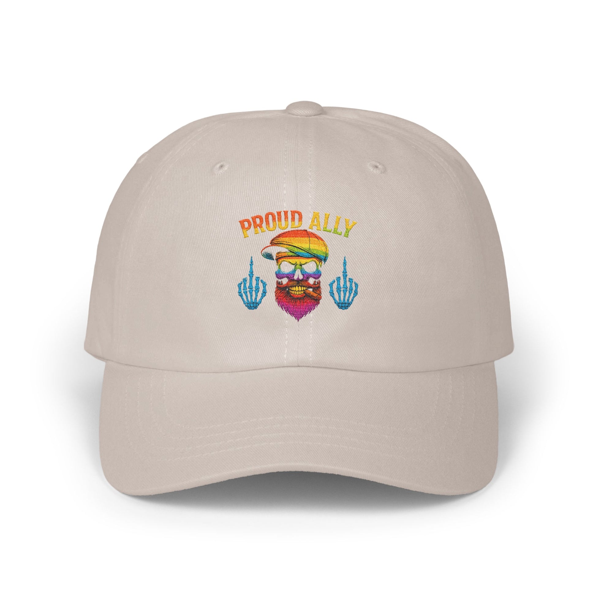 Proud Ally Embroidered Cap with Skull Design product