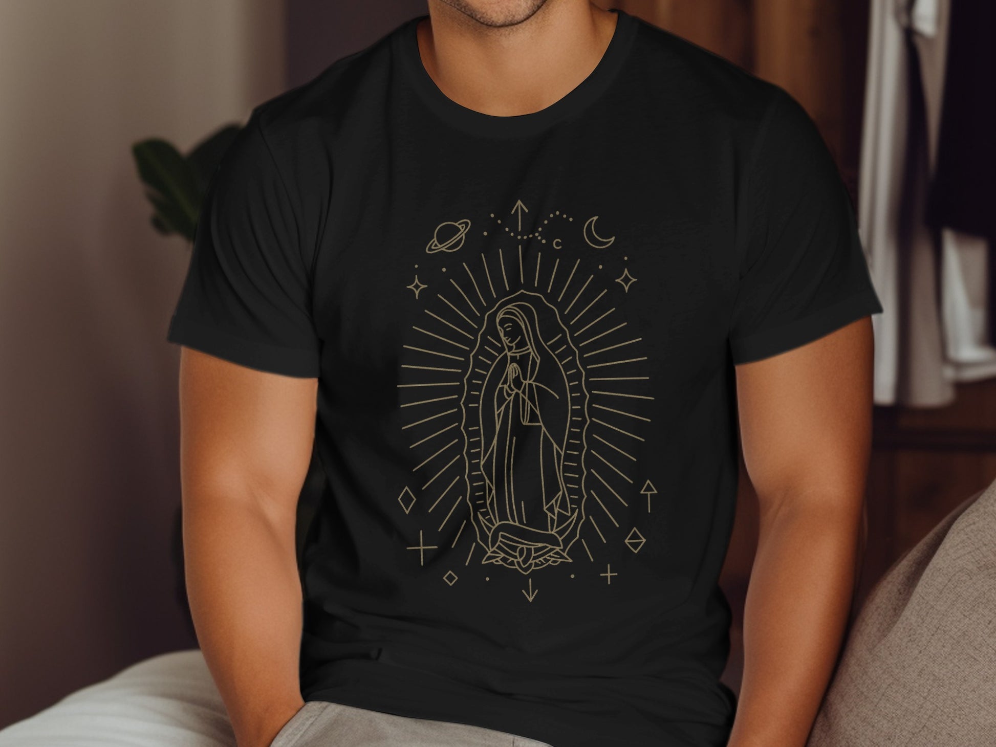 Celestial Virgin Mary Graphic Men's T-Shirt product type