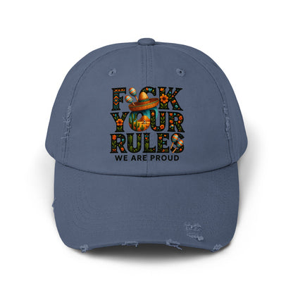 Distressed Cap with F*ck Your Rules We Are Proud product type