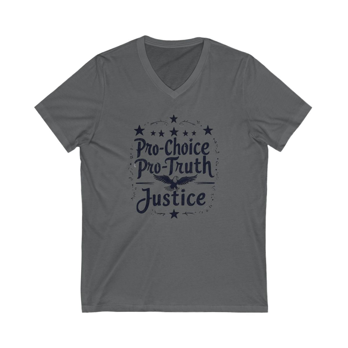 Pro-Choice Pro-Truth Justice Graphic V-Neck Tee product type