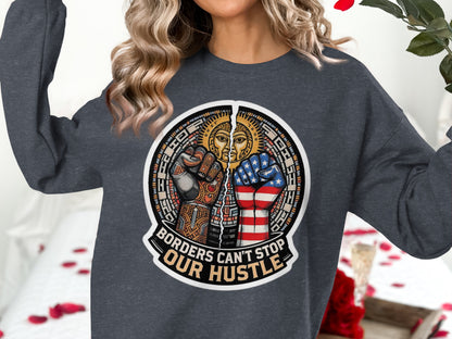 Borders Can't Stop Our Hustle Graphic Shirt Product