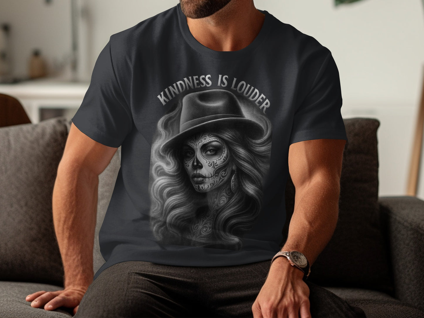 Kindness Is Louder Artistic Skull Graphic Tee product