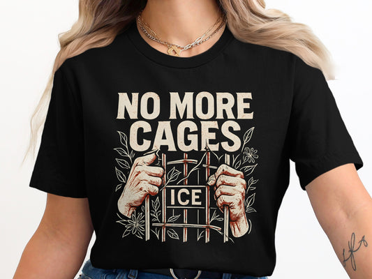 No More Cages ICE Graphic Statement T-Shirt product type