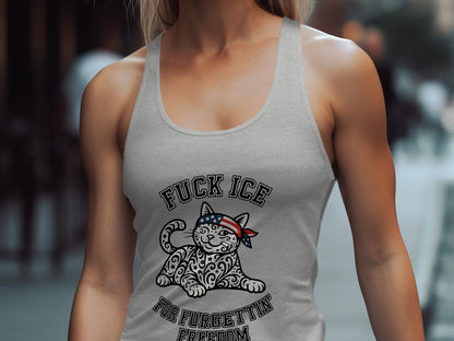 Patriotic Cat with Bandana Graphic Tank Top product