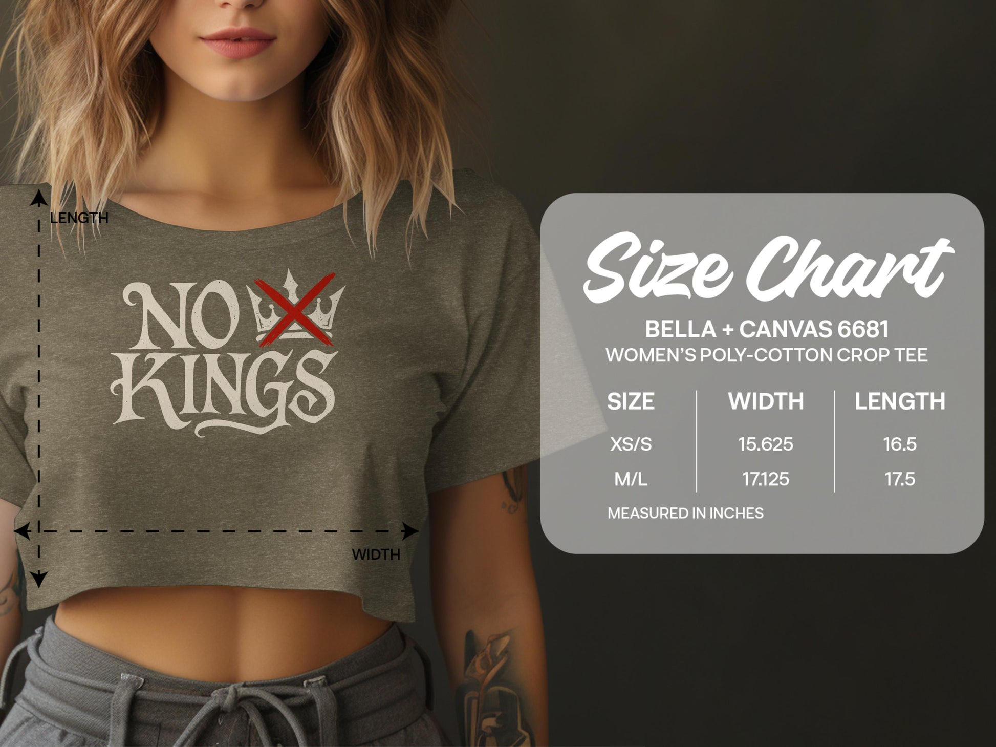 No Kings Graphic Women's Crop Tee product type