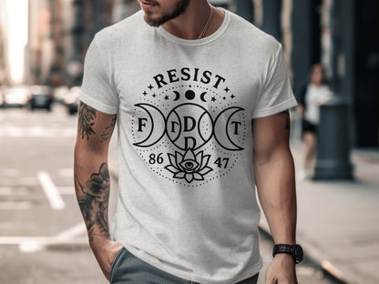 Resist Symbol Graphic Unisex Casual T shirt Product