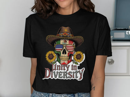 Unity in Diversity Skull Sunflower Style Shirt Product