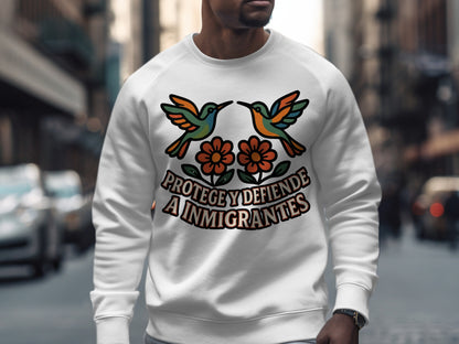 Colorful Hummingbird and Floral Graphic Sweatshirt product