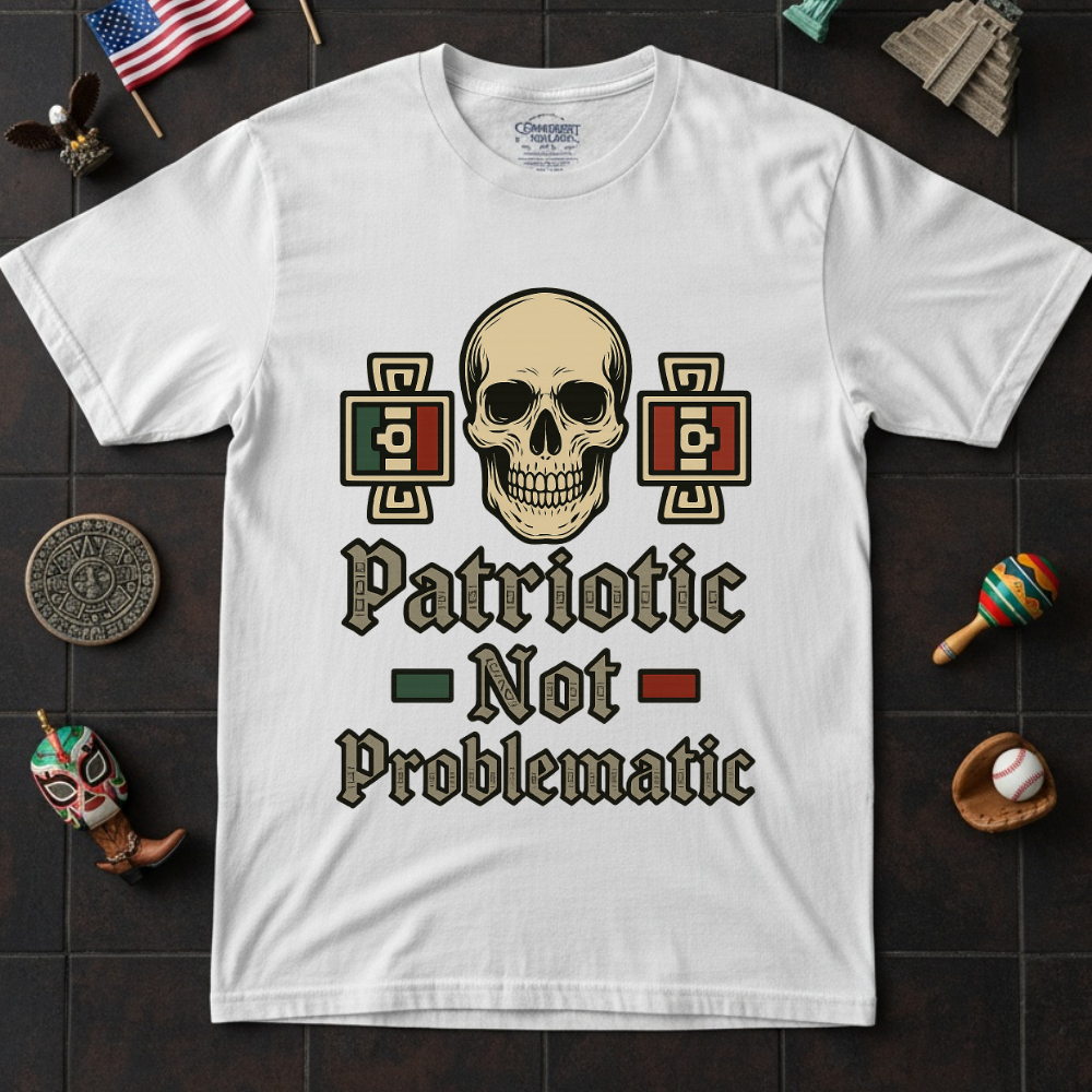 Patriotic Not Problematic Skull Graphic Shirt