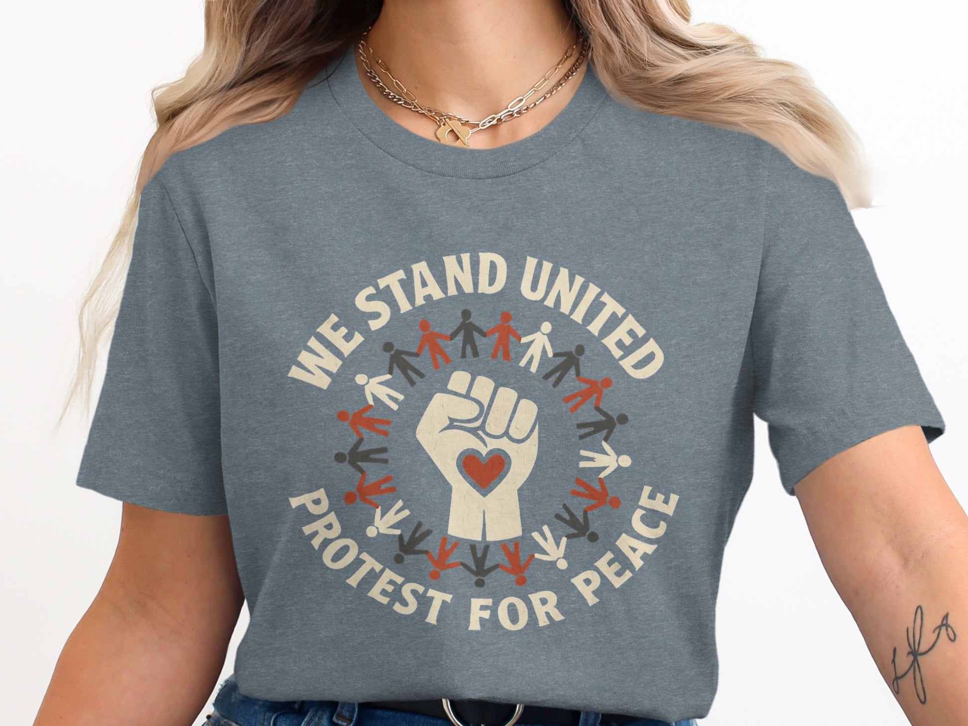 We Stand United Protest For Peace Graphic Shirt product