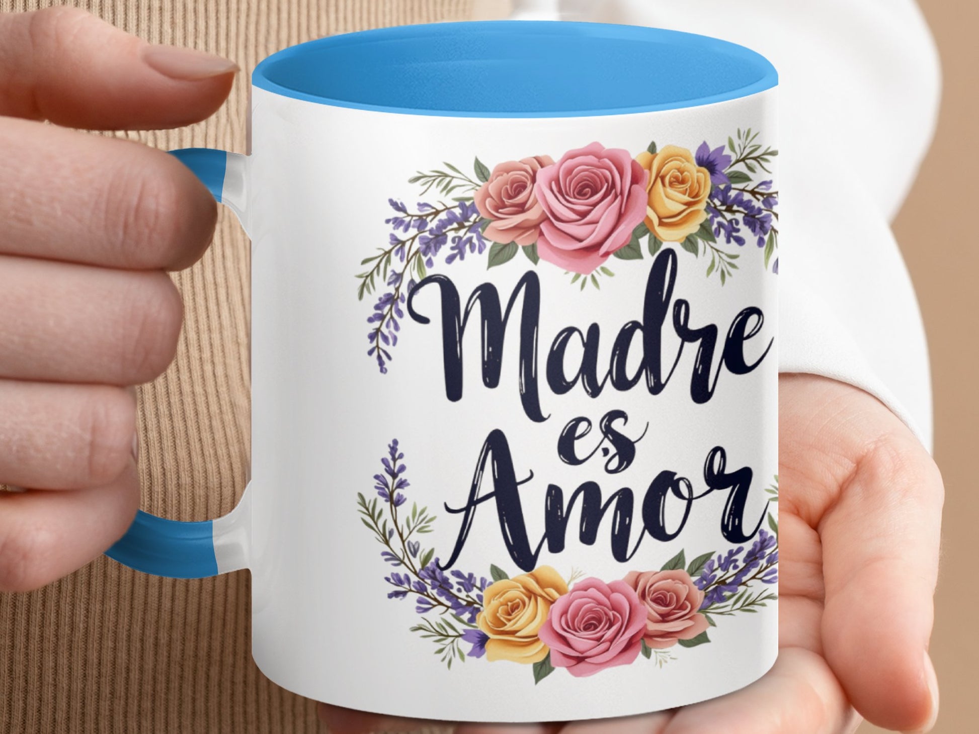 Madre es Amor Floral Design Mug product