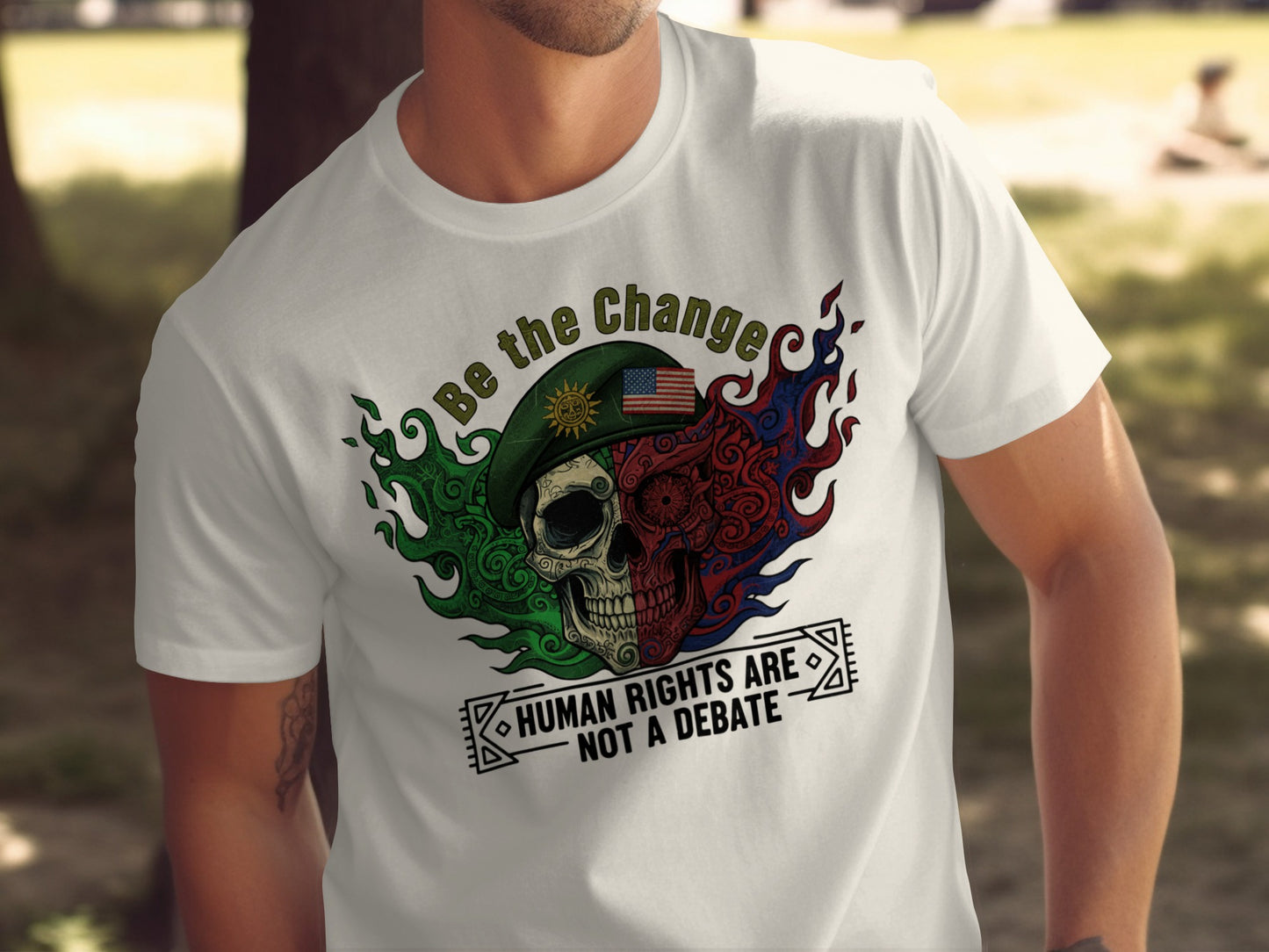 Be the Change Human Rights Are Not a Debate Shirt